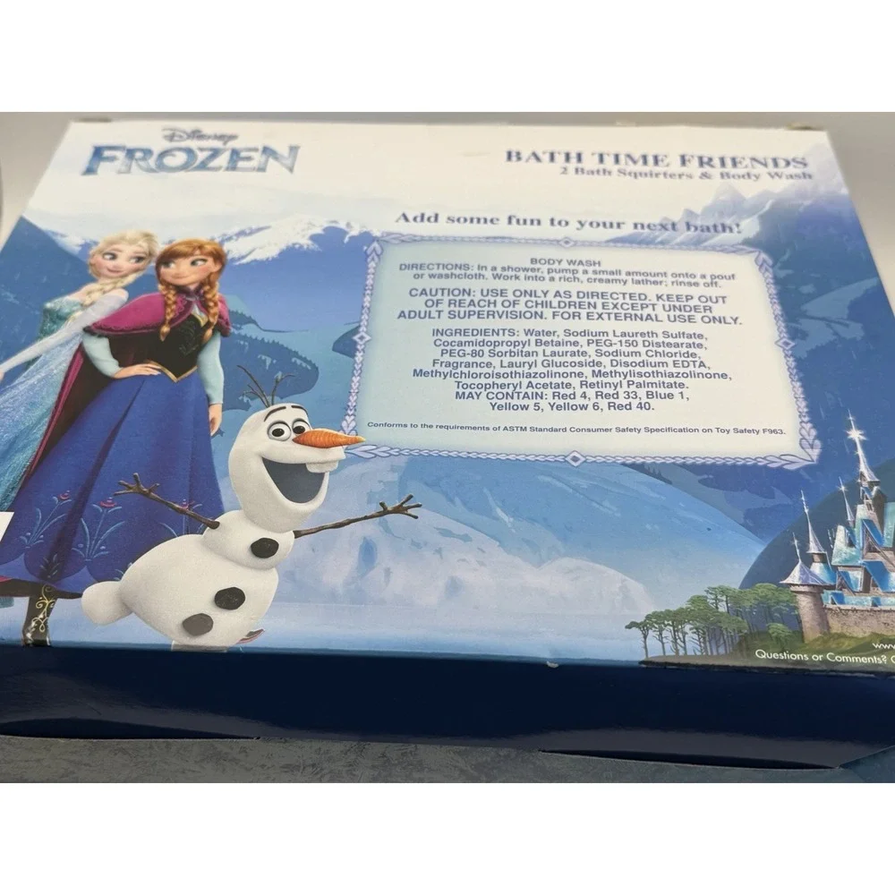 NEW‎ Disney Frozen Bath Time Friends One Dispenser with Body Wash Two Squirters